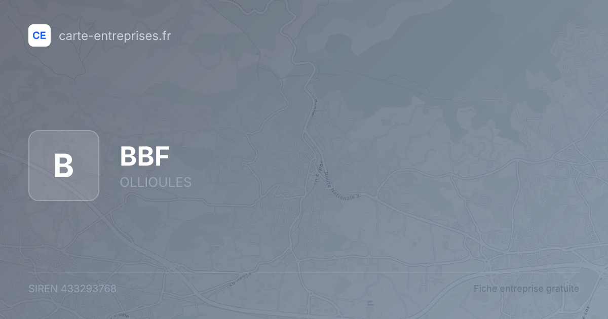BBF — 433293768 — fiche entreprise