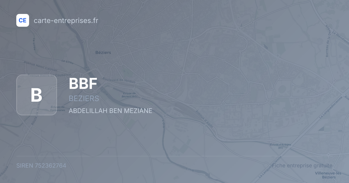 BBF — 752362764 — fiche entreprise