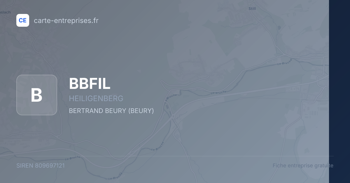 BBFIL — 809697121 — fiche entreprise