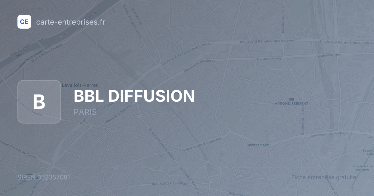BBL DIFFUSION — 352357081 — fiche entreprise