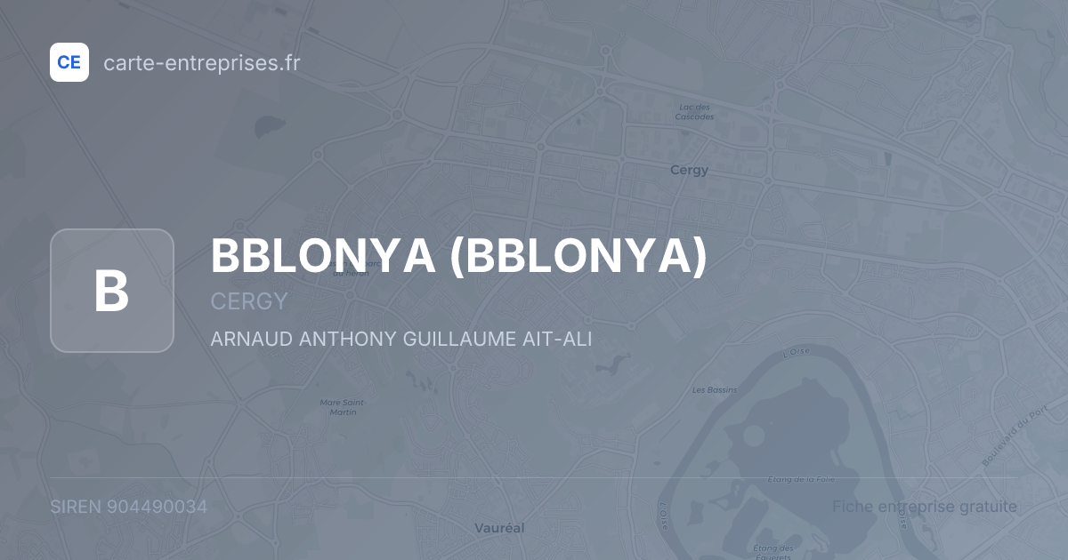 BBLONYA — 904490034 — fiche entreprise