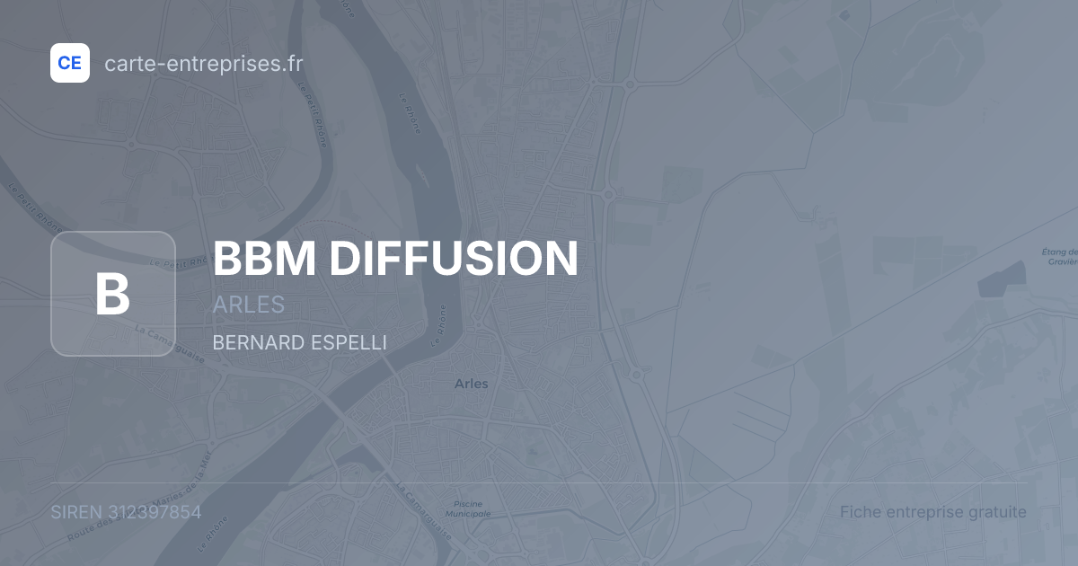 BBM DIFFUSION — 312397854 — fiche entreprise