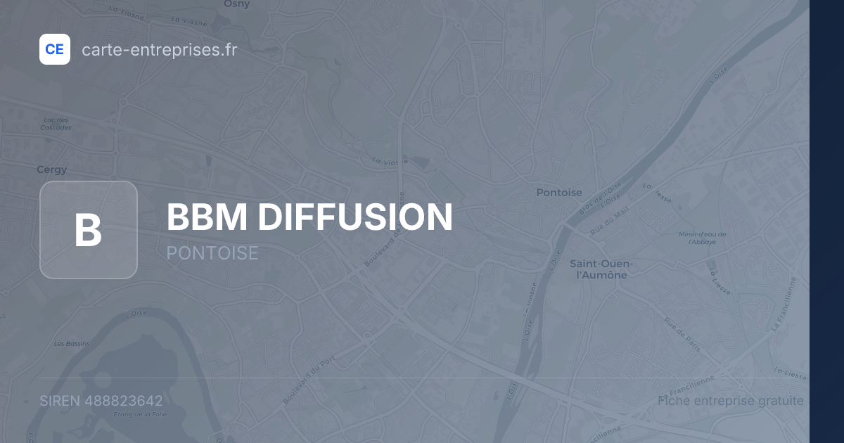 BBM DIFFUSION — 488823642 — fiche entreprise