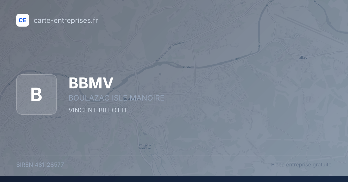 BBMV — 481128577 — fiche entreprise