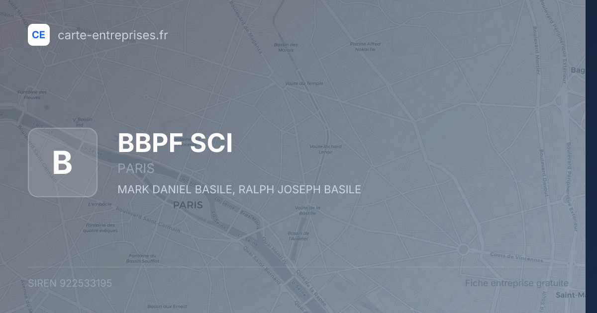 BBPF SCI — 922533195 — fiche entreprise