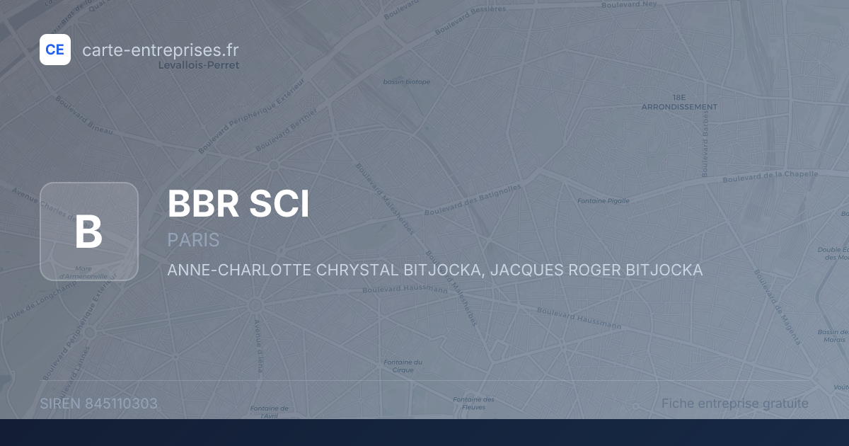 BBR SCI — 845110303 — fiche entreprise