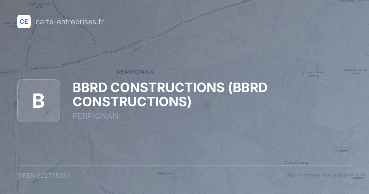 BBRD CONSTRUCTIONS — 922738281 — fiche entreprise