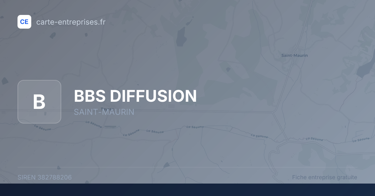 BBS DIFFUSION — 382788206 — fiche entreprise