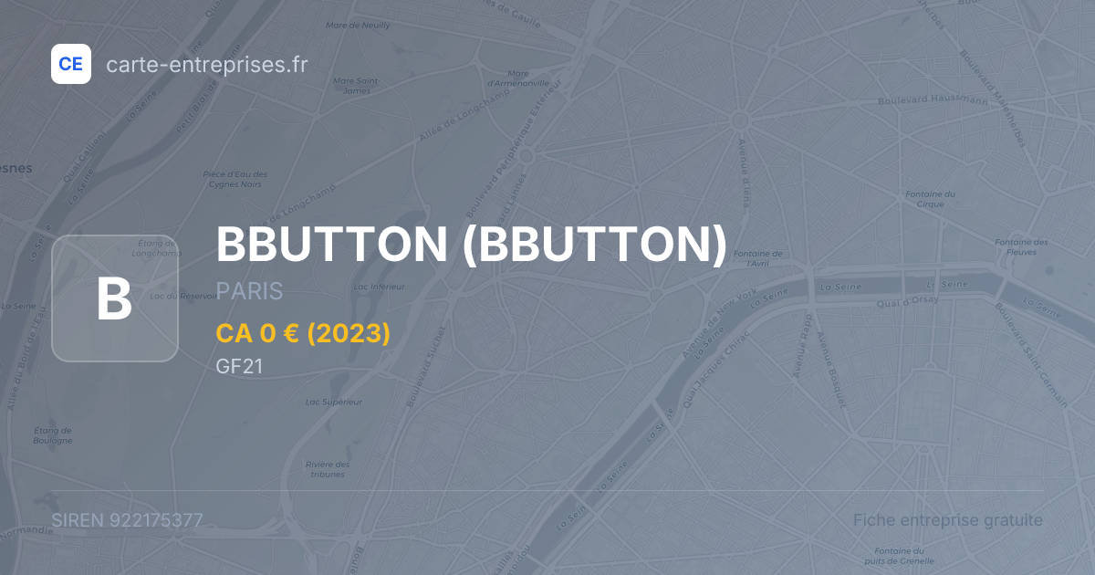 BBUTTON — 922175377 — fiche entreprise