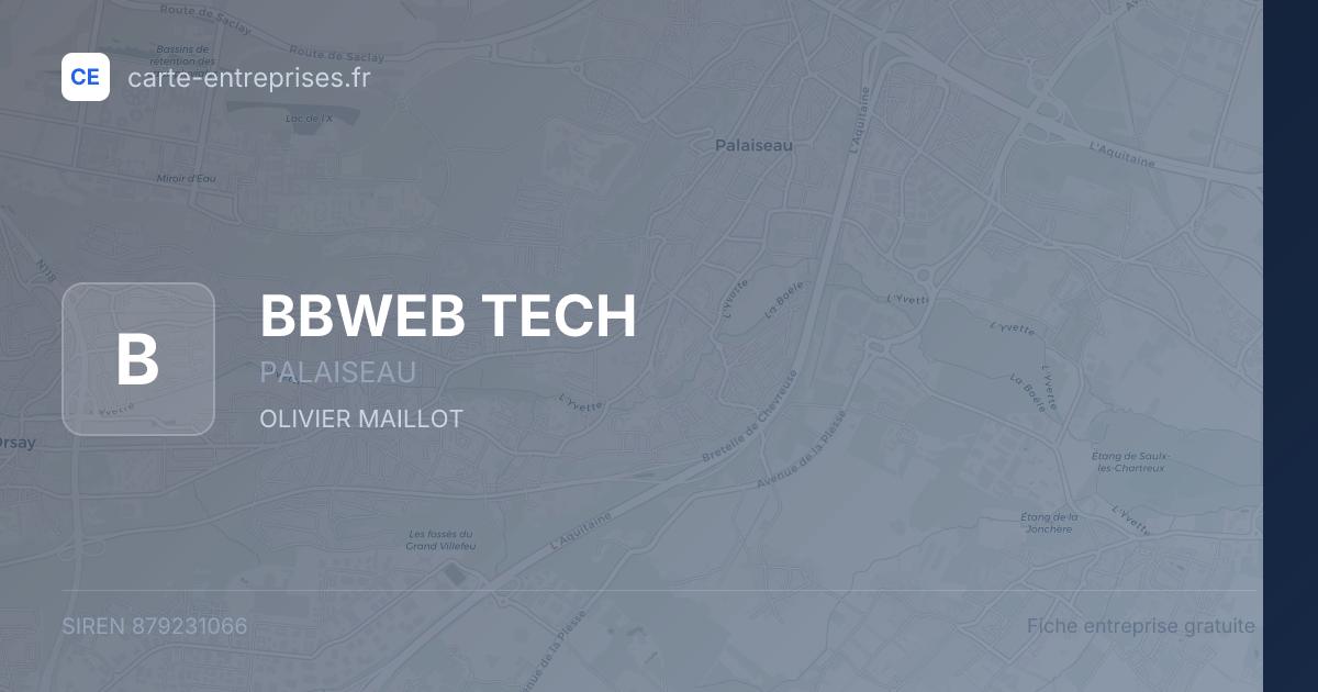 BBWEB TECH — 879231066 — fiche entreprise