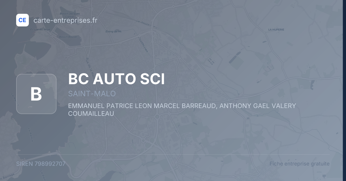 BC AUTO SCI — 798992707 — fiche entreprise