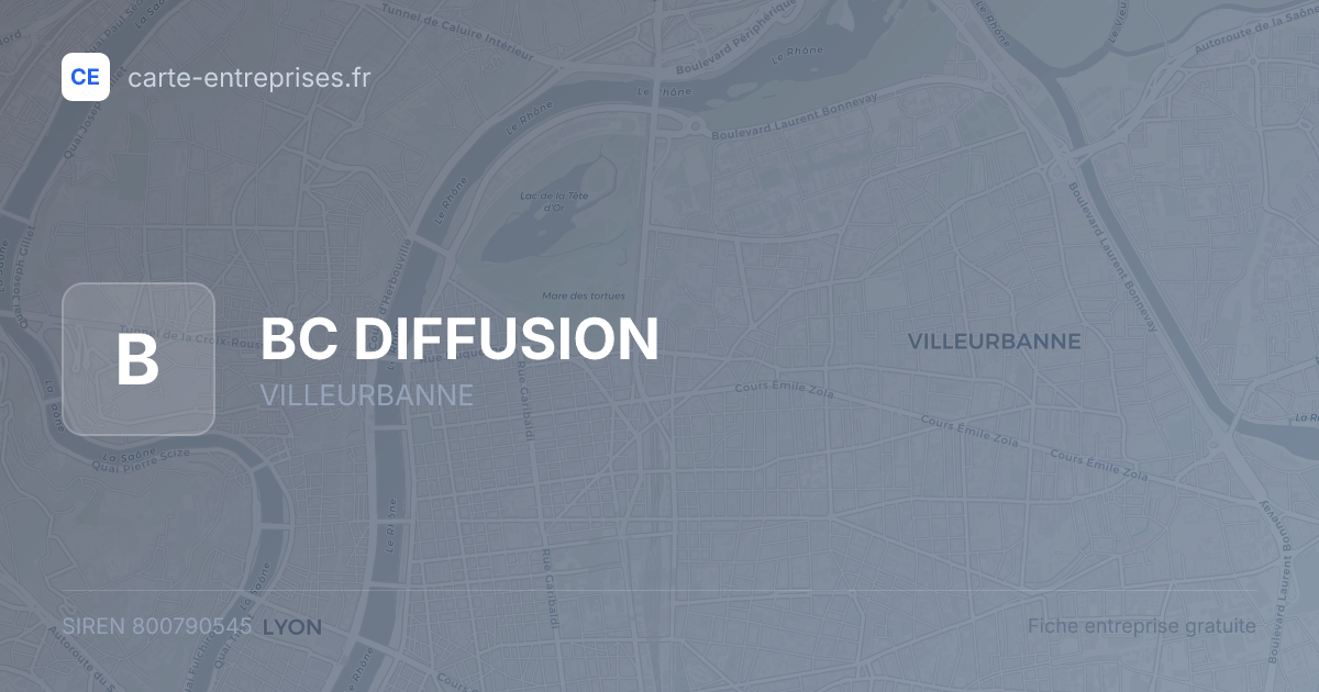 BC DIFFUSION — 800790545 — fiche entreprise