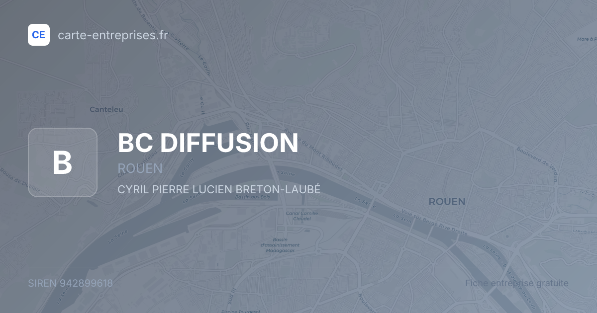 BC DIFFUSION — 942899618 — fiche entreprise
