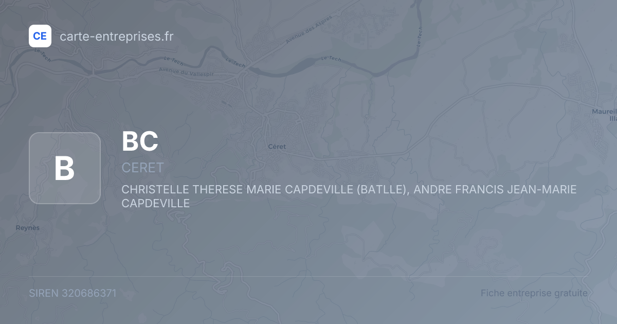 BC — 320686371 — fiche entreprise