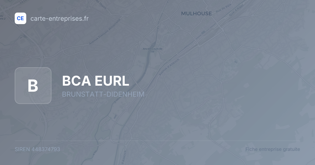 BCA EURL — 448374793 — fiche entreprise