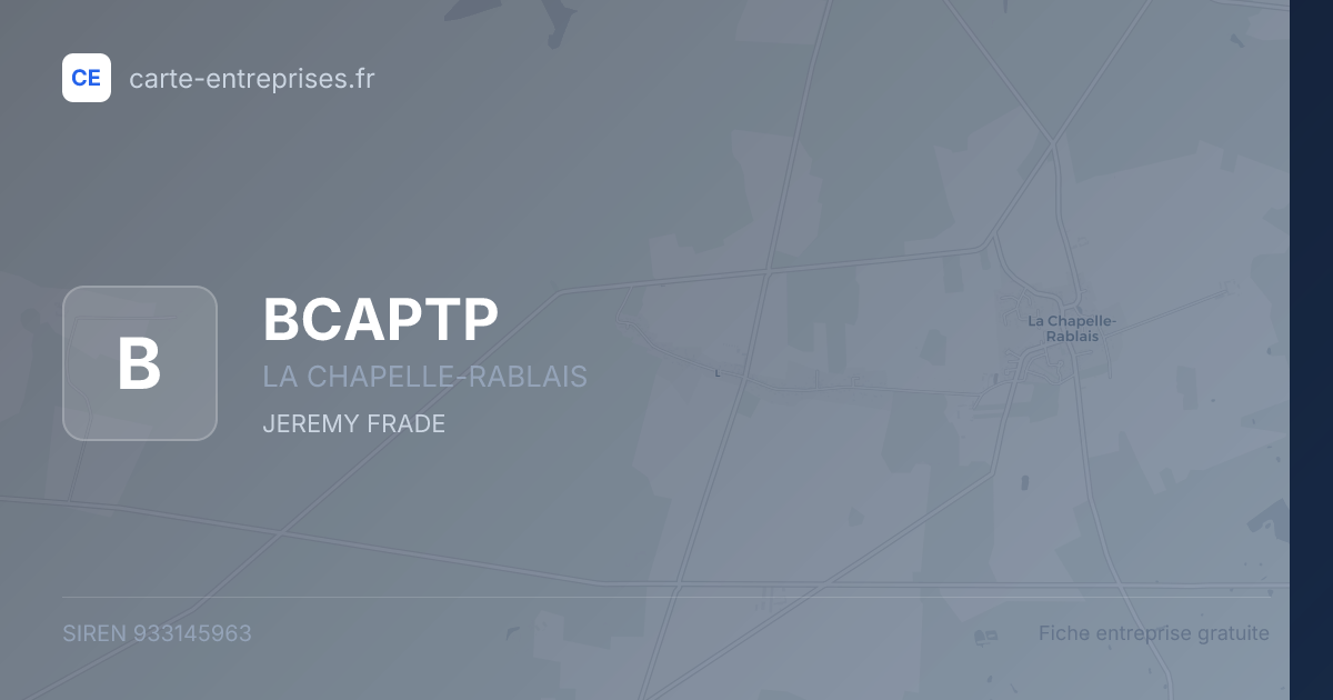 BCAPTP — 933145963 — fiche entreprise
