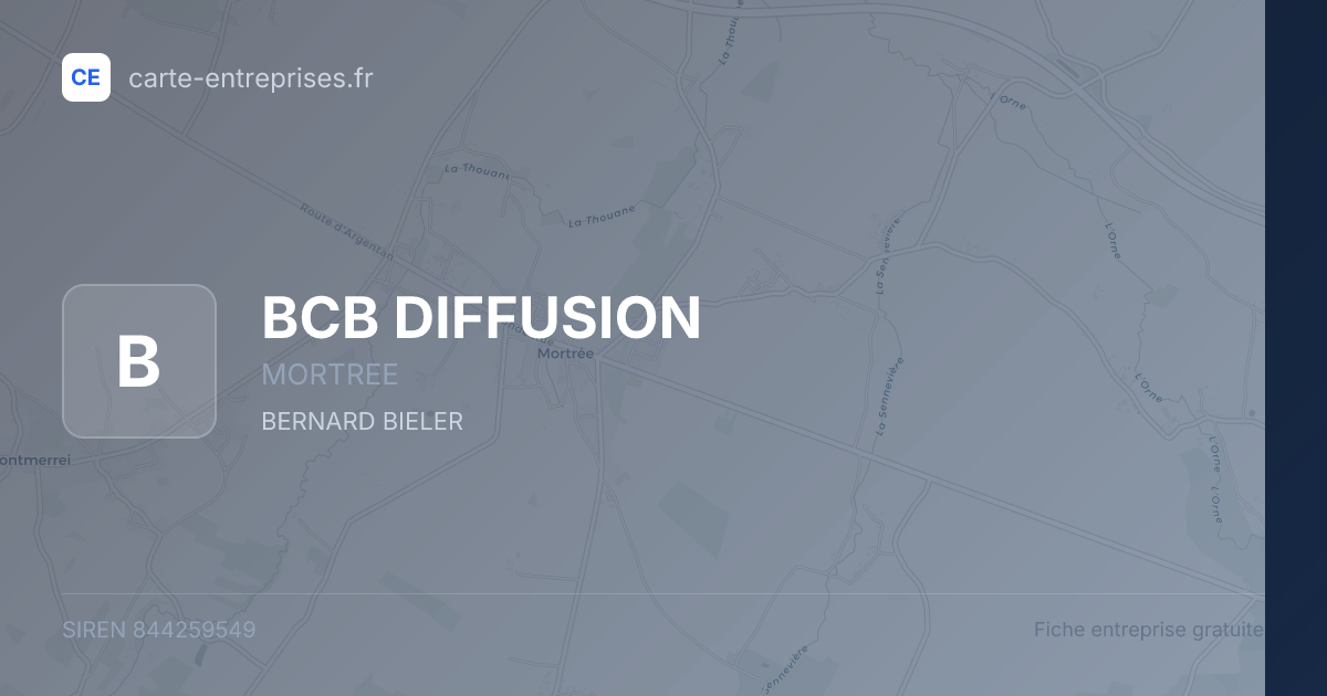 BCB DIFFUSION — 844259549 — fiche entreprise