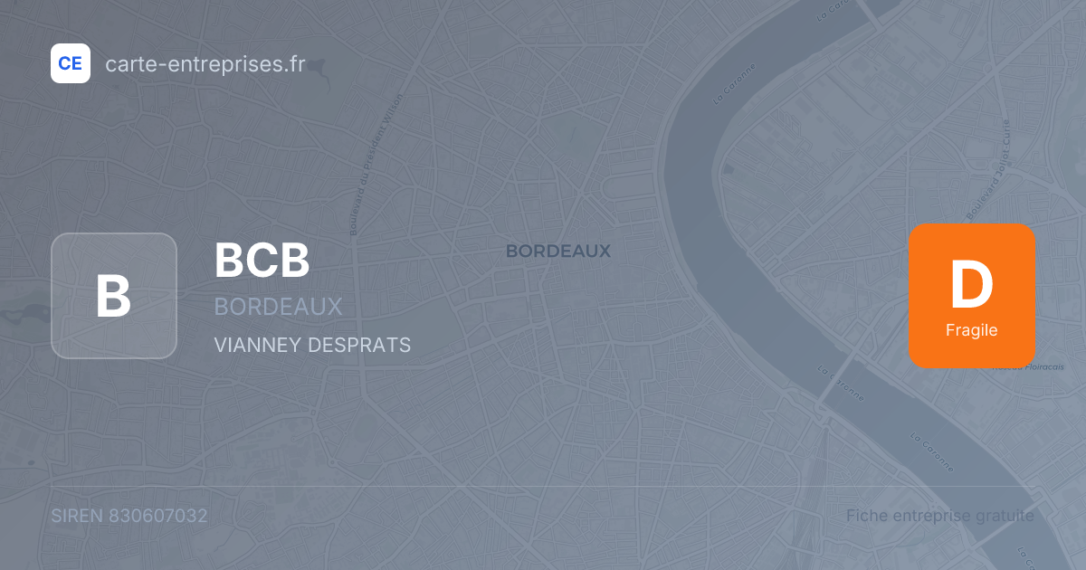 BCB — 830607032 — fiche entreprise