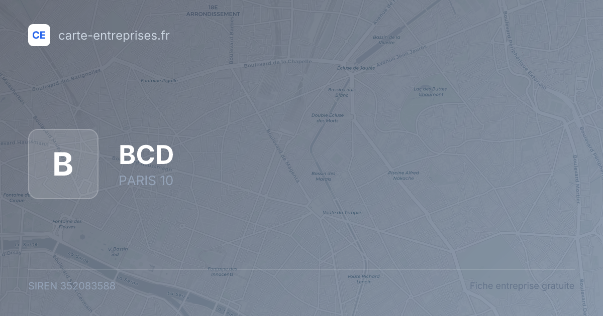 BCD — 352083588 — fiche entreprise