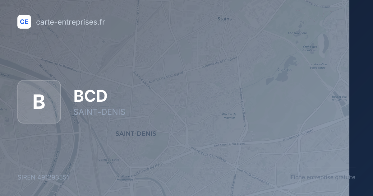 BCD — 491293551 — fiche entreprise