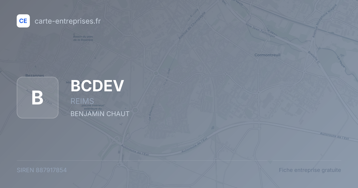 BCDEV — 887917854 — fiche entreprise