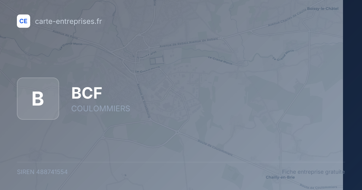 BCF — 488741554 — fiche entreprise