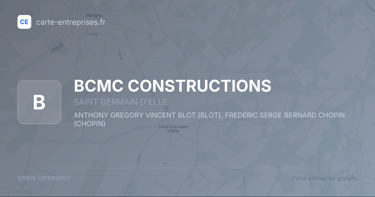BCMC CONSTRUCTIONS — 531886992 — fiche entreprise