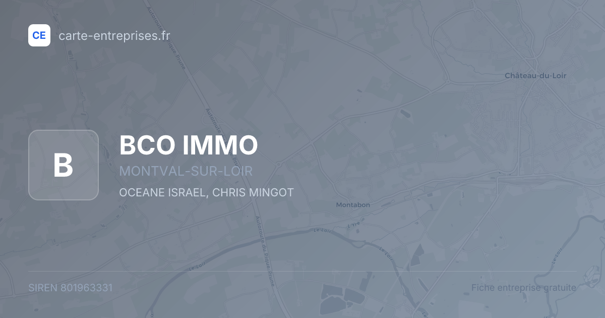 BCO IMMO — 801963331 — fiche entreprise
