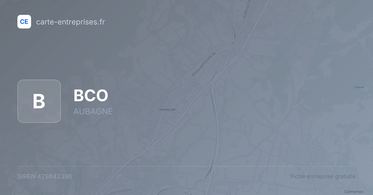 BCO — 429842396 — fiche entreprise