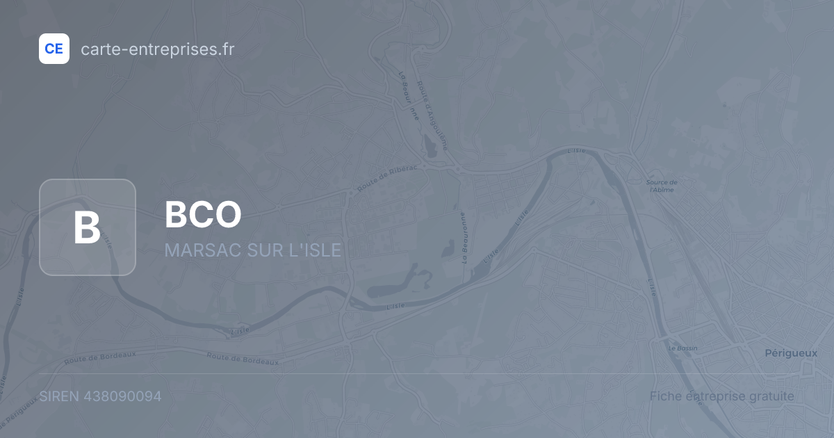 BCO — 438090094 — fiche entreprise
