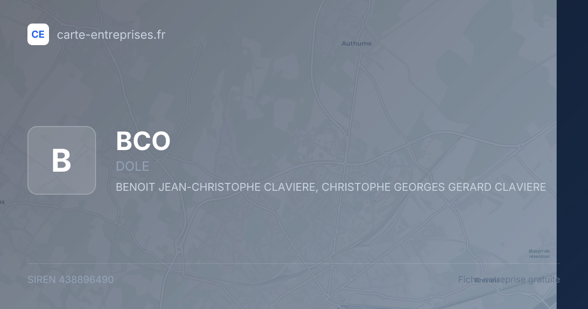 BCO — 438896490 — fiche entreprise