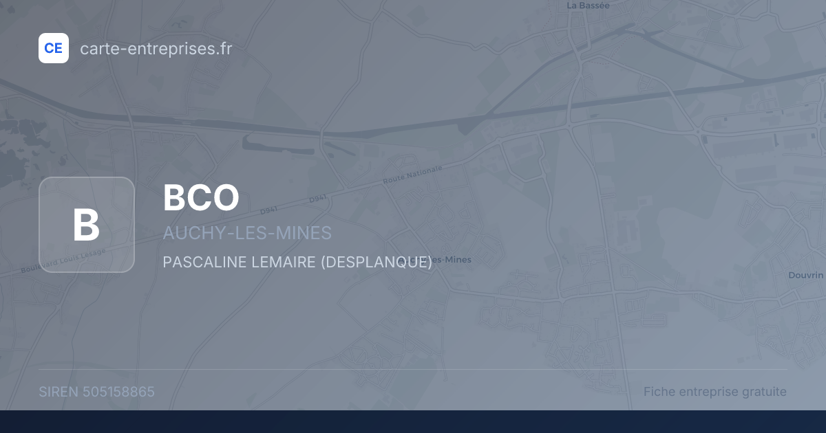 BCO — 505158865 — fiche entreprise