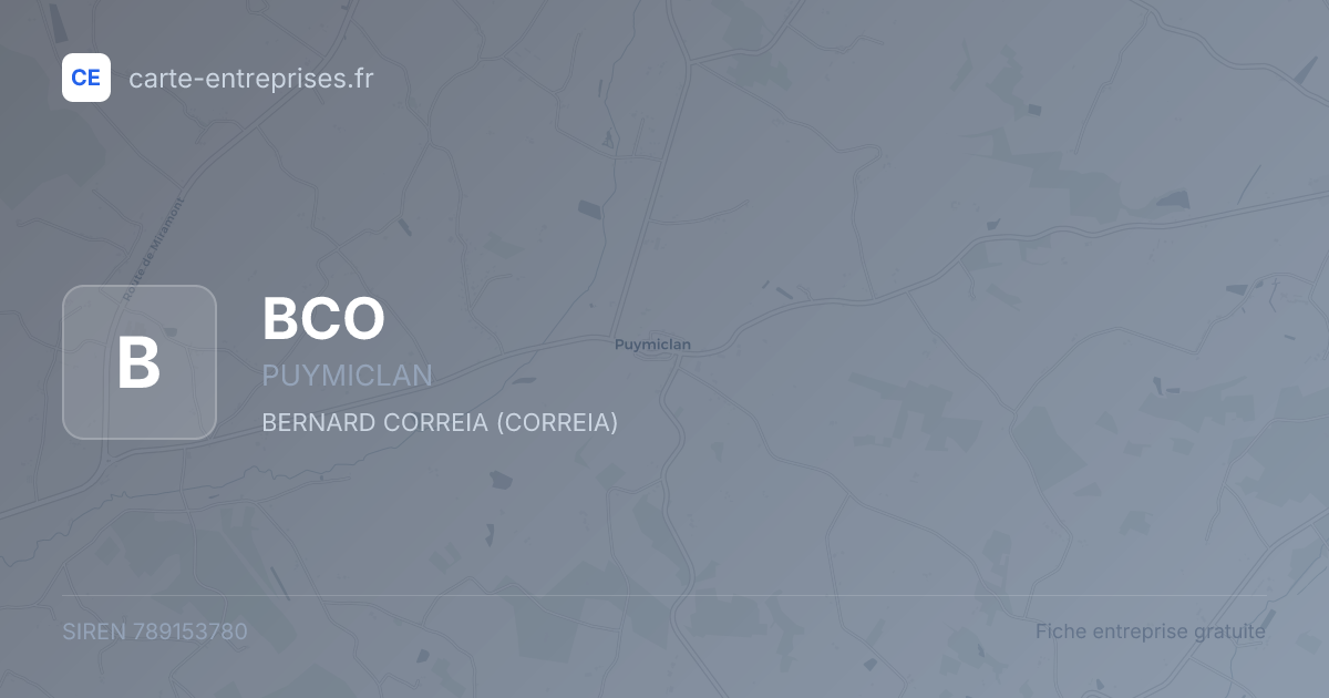 BCO — 789153780 — fiche entreprise