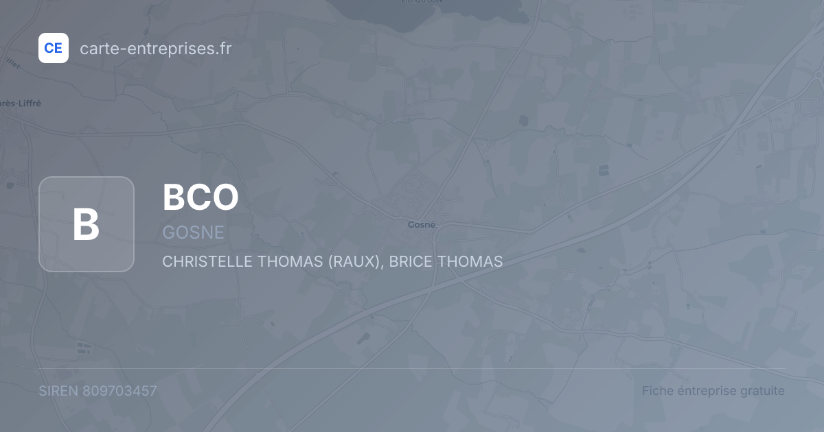 BCO — 809703457 — fiche entreprise