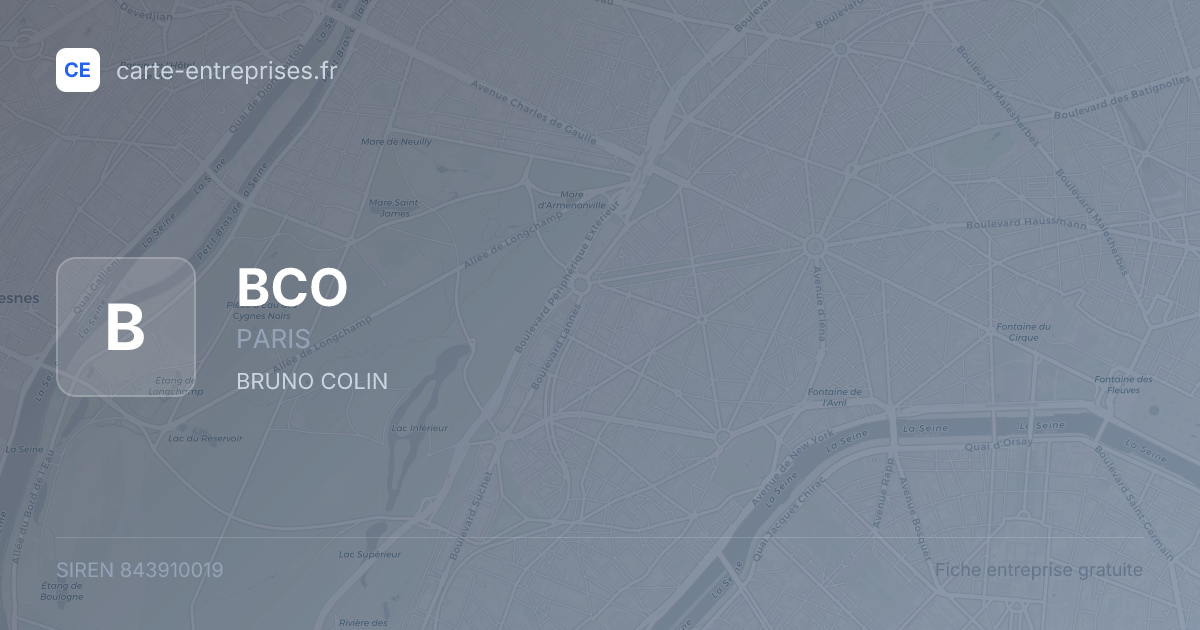 BCO — 843910019 — fiche entreprise