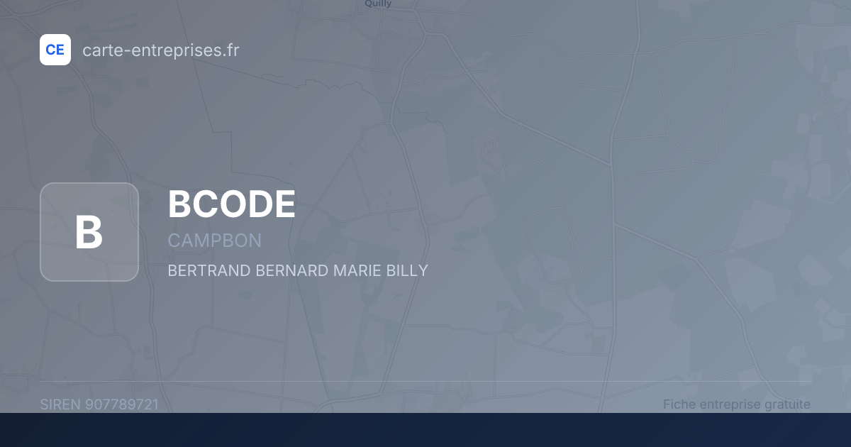 BCODE — 907789721 — fiche entreprise