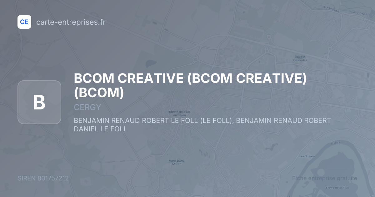 BCOM CREATIVE (BCOM CREATIVE) (BCOM) — 801757212 — fiche entreprise