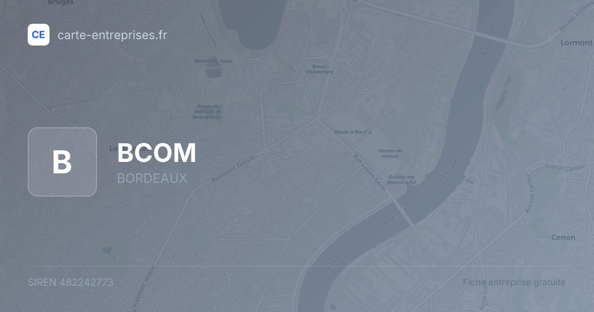 BCOM — 482242773 — fiche entreprise
