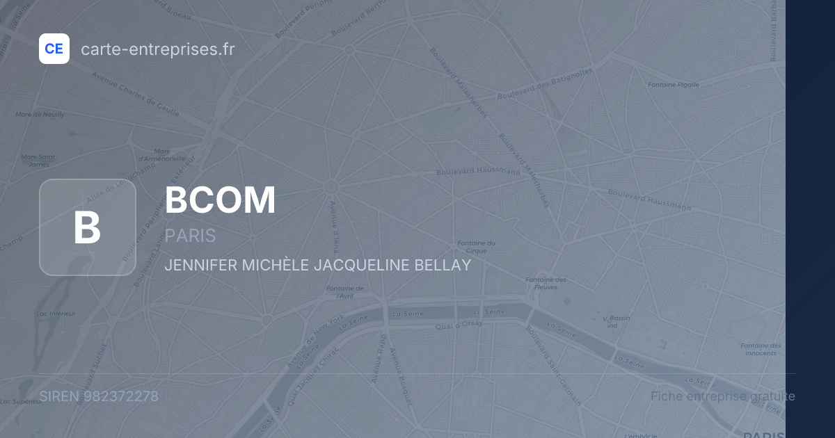 BCOM — 982372278 — fiche entreprise