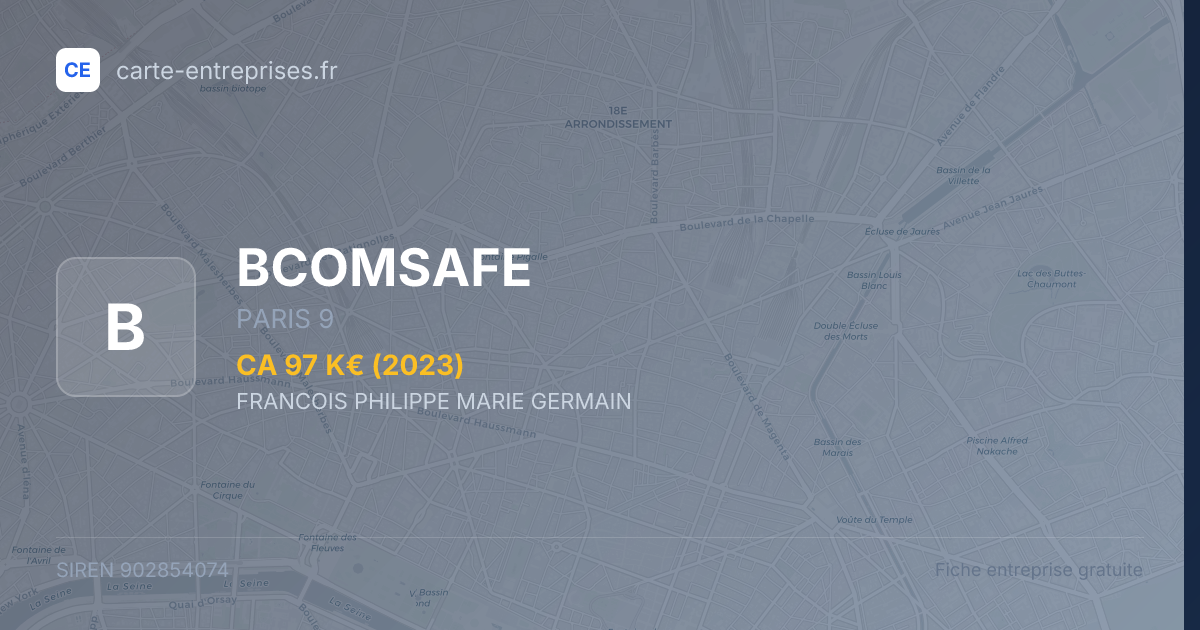 BCOMSAFE — 902854074 — fiche entreprise