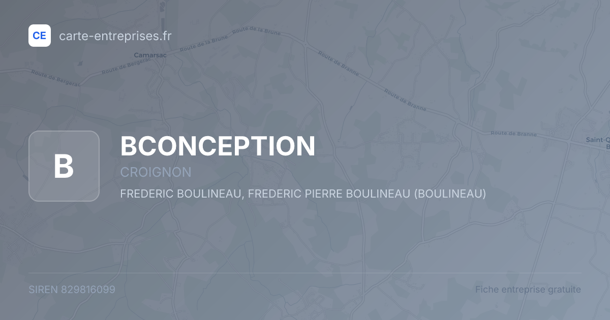 BCONCEPTION — 829816099 — fiche entreprise
