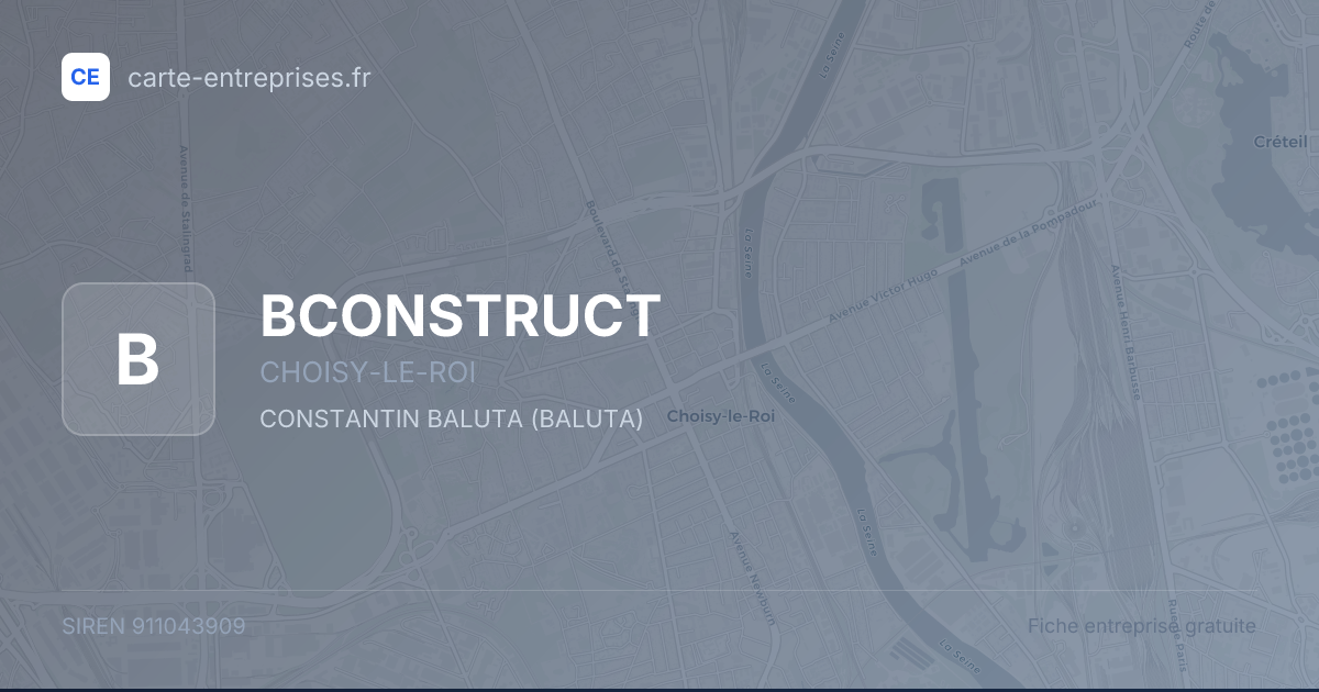 BCONSTRUCT — 911043909 — fiche entreprise