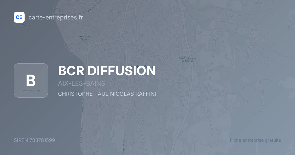 BCR DIFFUSION — 788781599 — fiche entreprise