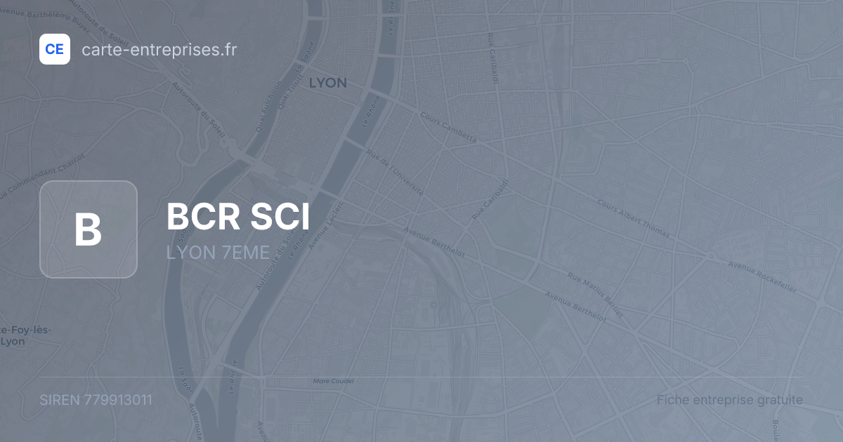 BCR SCI — 779913011 — fiche entreprise
