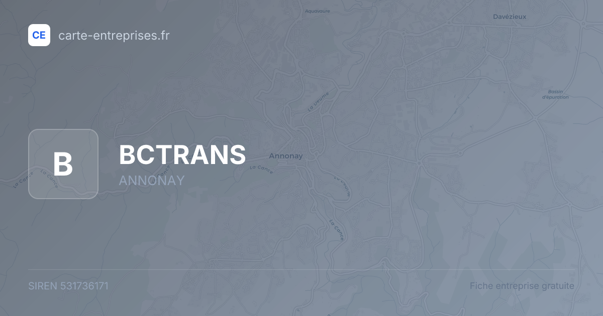BCTRANS — 531736171 — fiche entreprise