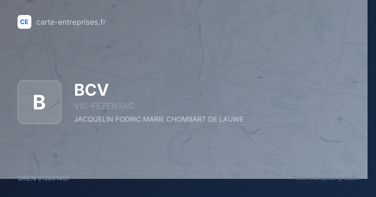 BCV — 913601407 — fiche entreprise