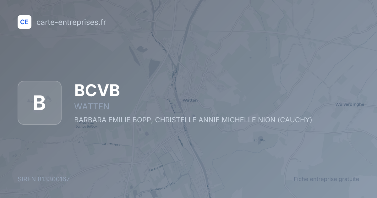 BCVB — 813300167 — fiche entreprise
