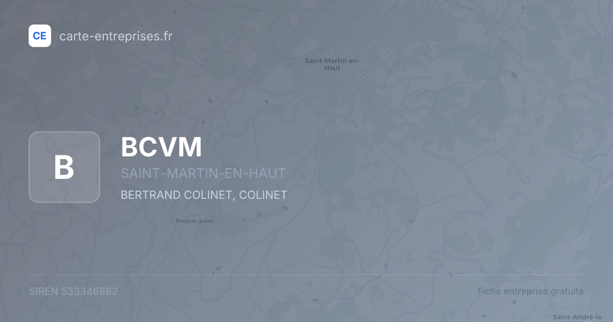 BCVM — 533346862 — fiche entreprise