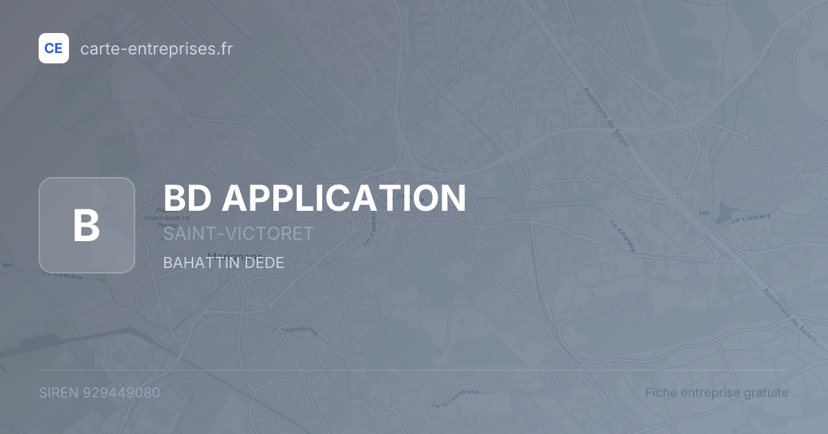 BD APPLICATION — 929449080 — fiche entreprise