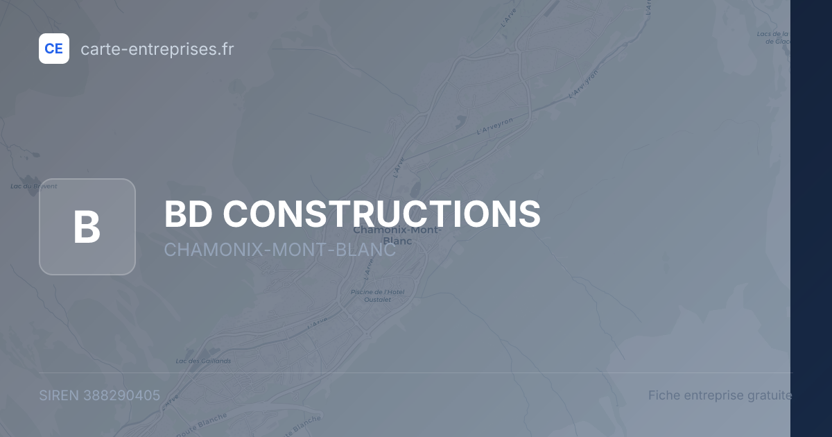 BD CONSTRUCTIONS — 388290405 — fiche entreprise